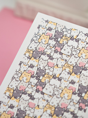 Слайдер-дизайн Кошки полотно из каталога Цветные на любой фон, в интернет-магазине BPW.style